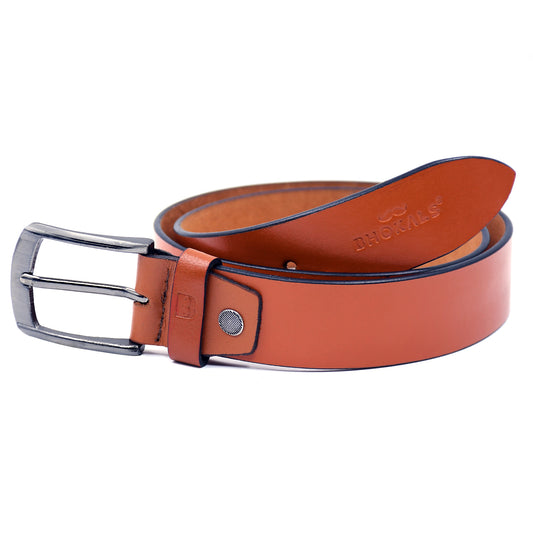 Bhokals Men Solid Tan Formal Leather Belt