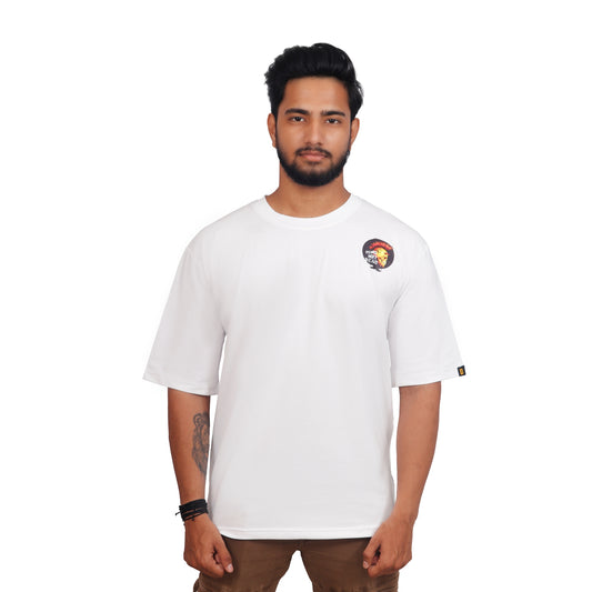 Bhokals Premium Oversized Front and Back Printed T-Shirt for Men | Gym Tshirt | Graphic Printed T-shirt|Unique Designs|Half Sleeves|Round Neckline - Punk