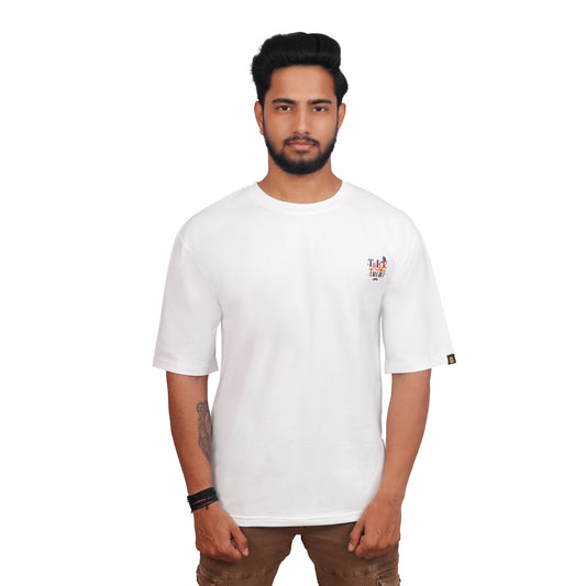 Bhokals Premium Oversized Front and Back Printed T-Shirt for Men | Gym Tshirt | Graphic Printed T-shirt|Unique Designs|Half Sleeves|Round Neckline - Trick N Treat