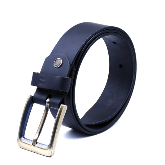 Bhokals Men Black Formal Leather Belt