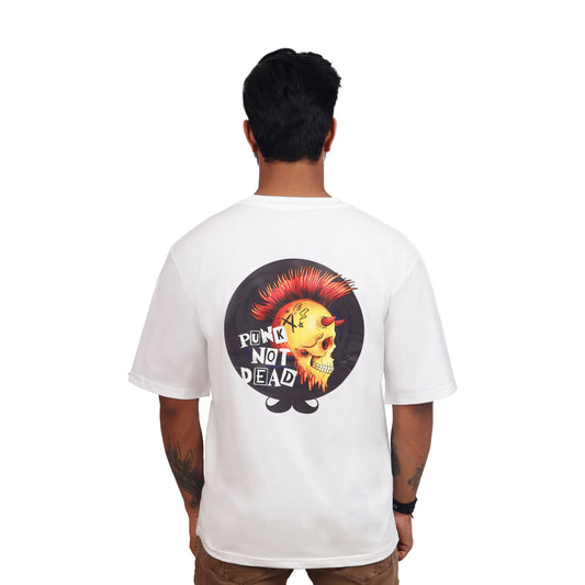 Bhokals Premium Oversized Front and Back Printed T-Shirt for Men | Gym Tshirt | Graphic Printed T-shirt|Unique Designs|Half Sleeves|Round Neckline - Punk