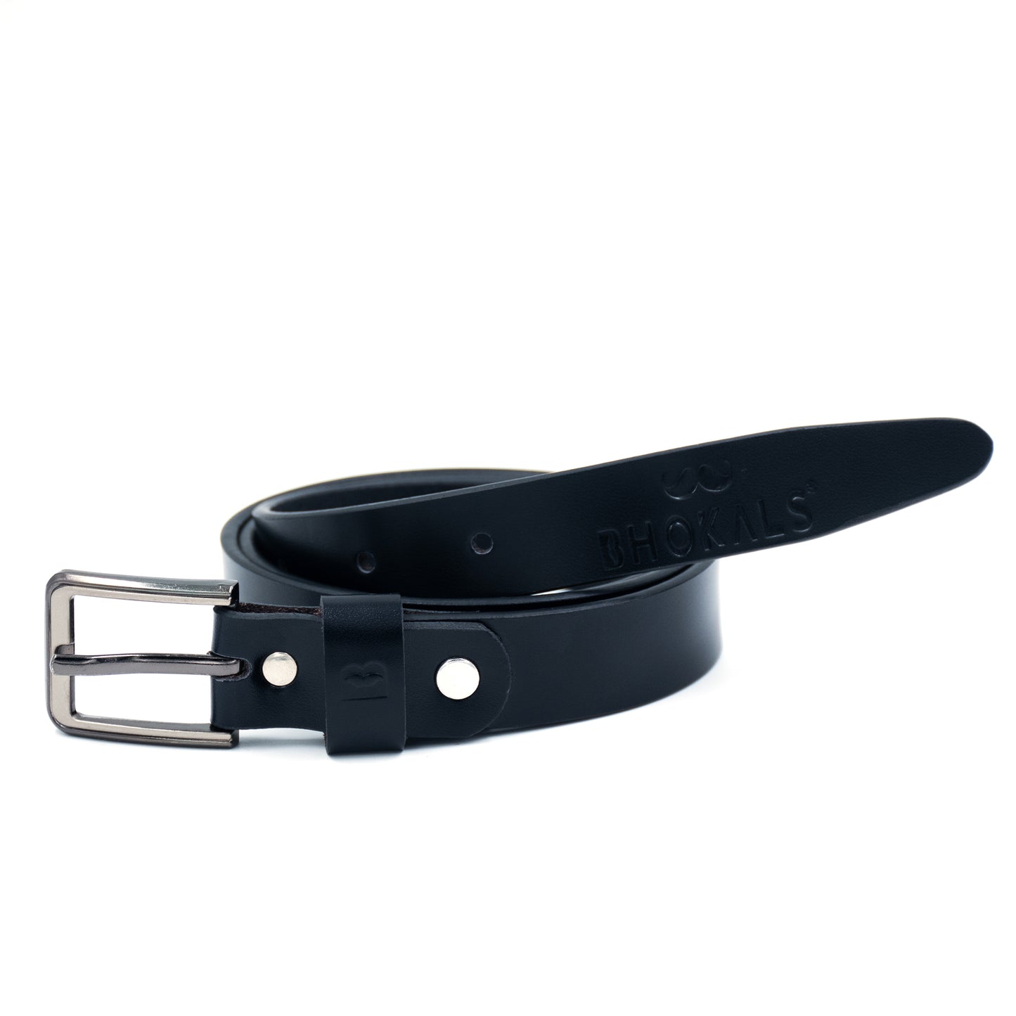 Bhokals Women Black Leather Belt