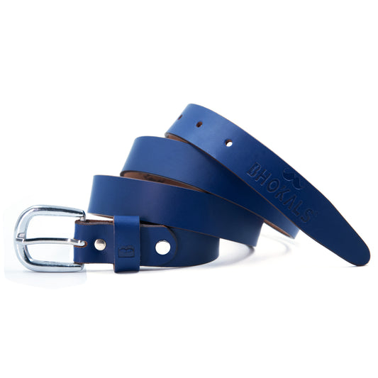 Bhokals Women Blue Leather Belt