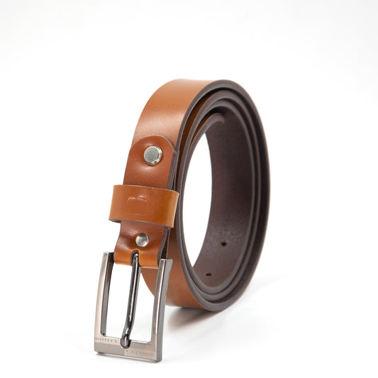 Bhokals Women Solid Tan Leather Belt