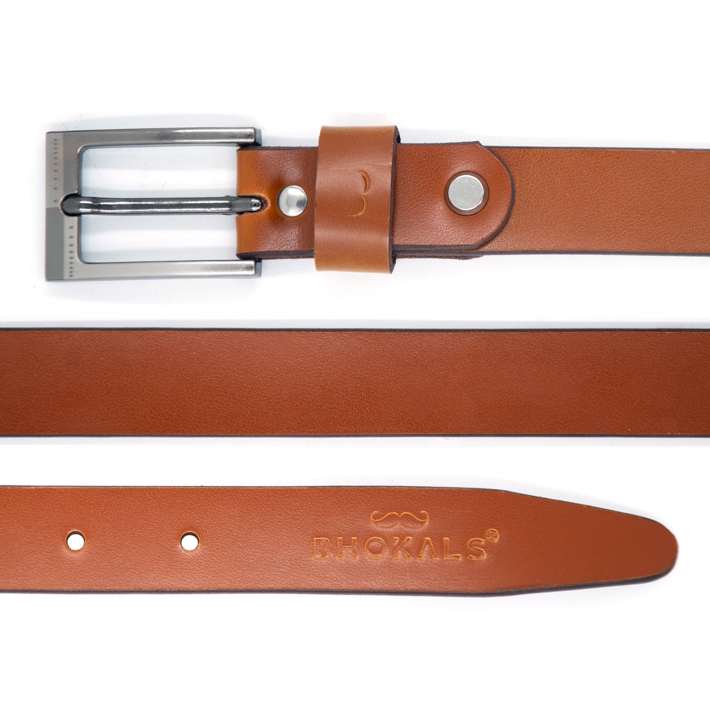 Bhokals Women Solid Tan Leather Belt