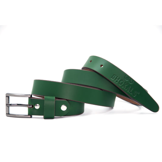 Bhokals Women Green Leather Belt