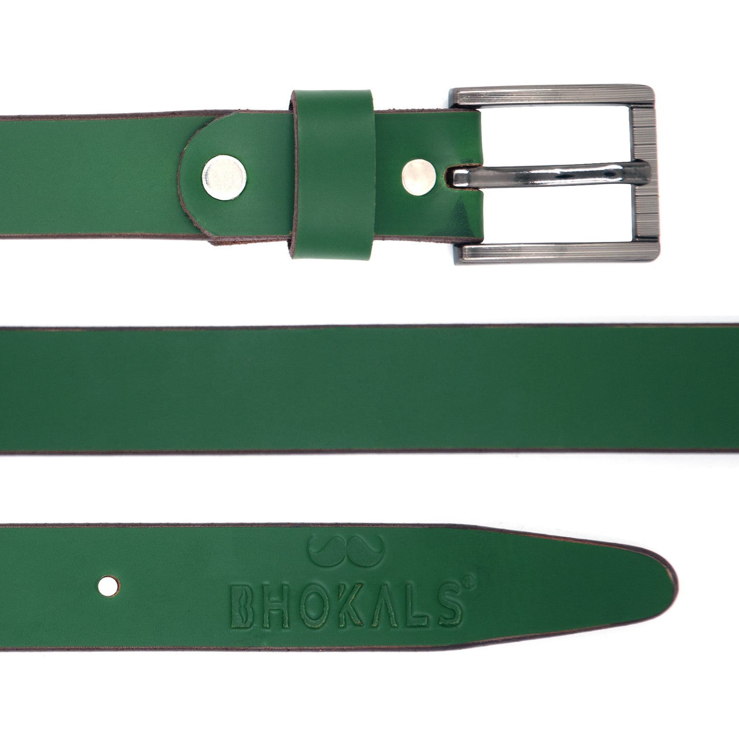 Bhokals Women Green Leather Belt