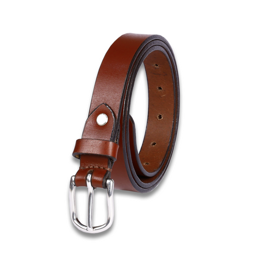 Bhokals Women Solid Brown Leather Belt